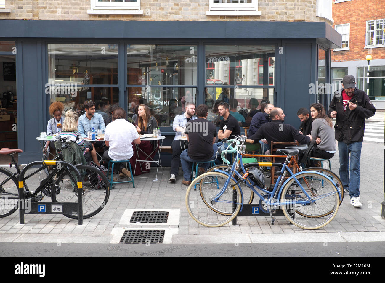 London Finsbury The Briki coffee shop cafe and deli in Exmouth Market London EC1 UK Stock Photo