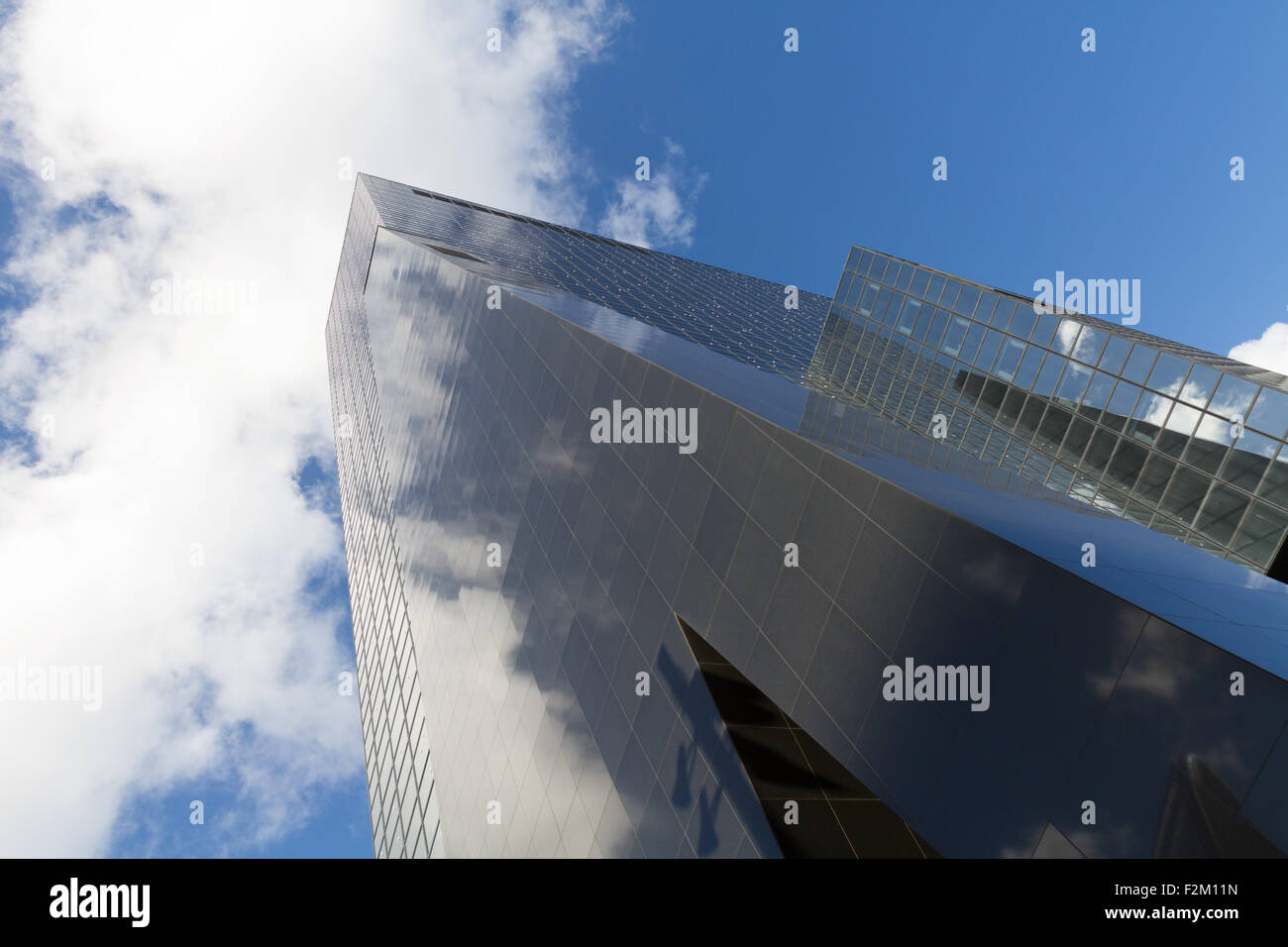 cityscape skyscraper Rotterdam clouds blue sky Stock Photo