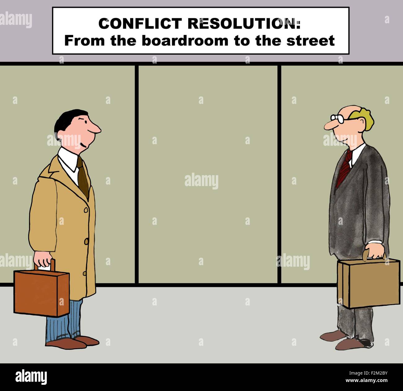 Conflict resolution cartoon hi-res stock photography and images - Alamy