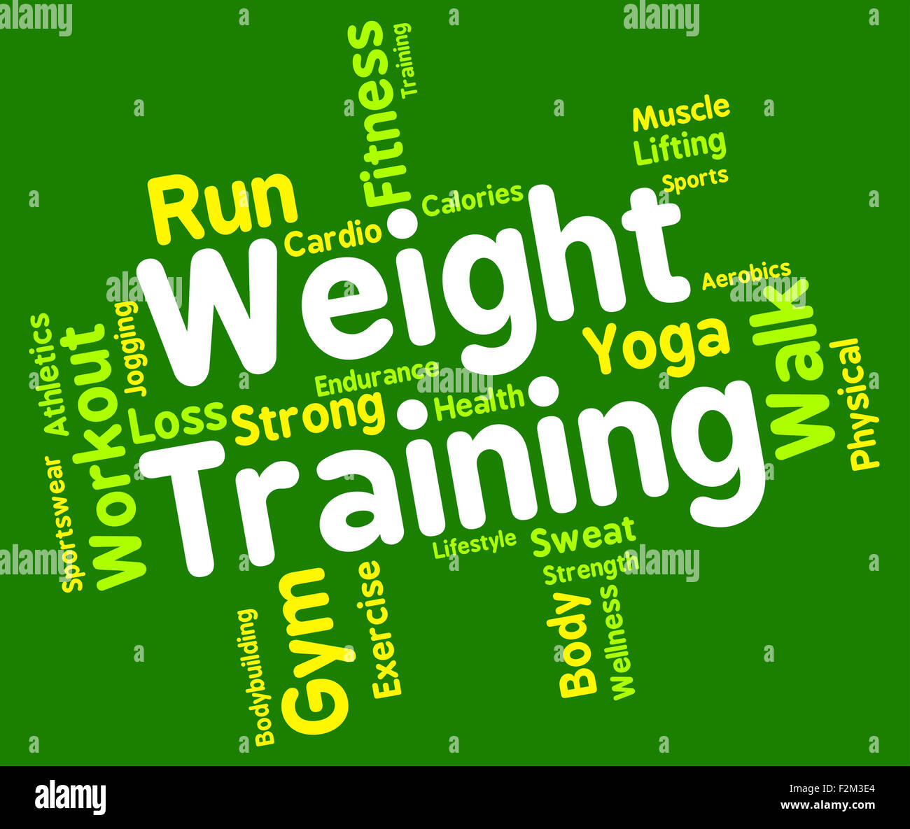 Weight Training Meaning Workout Equipment And Word Stock Photo Alamy