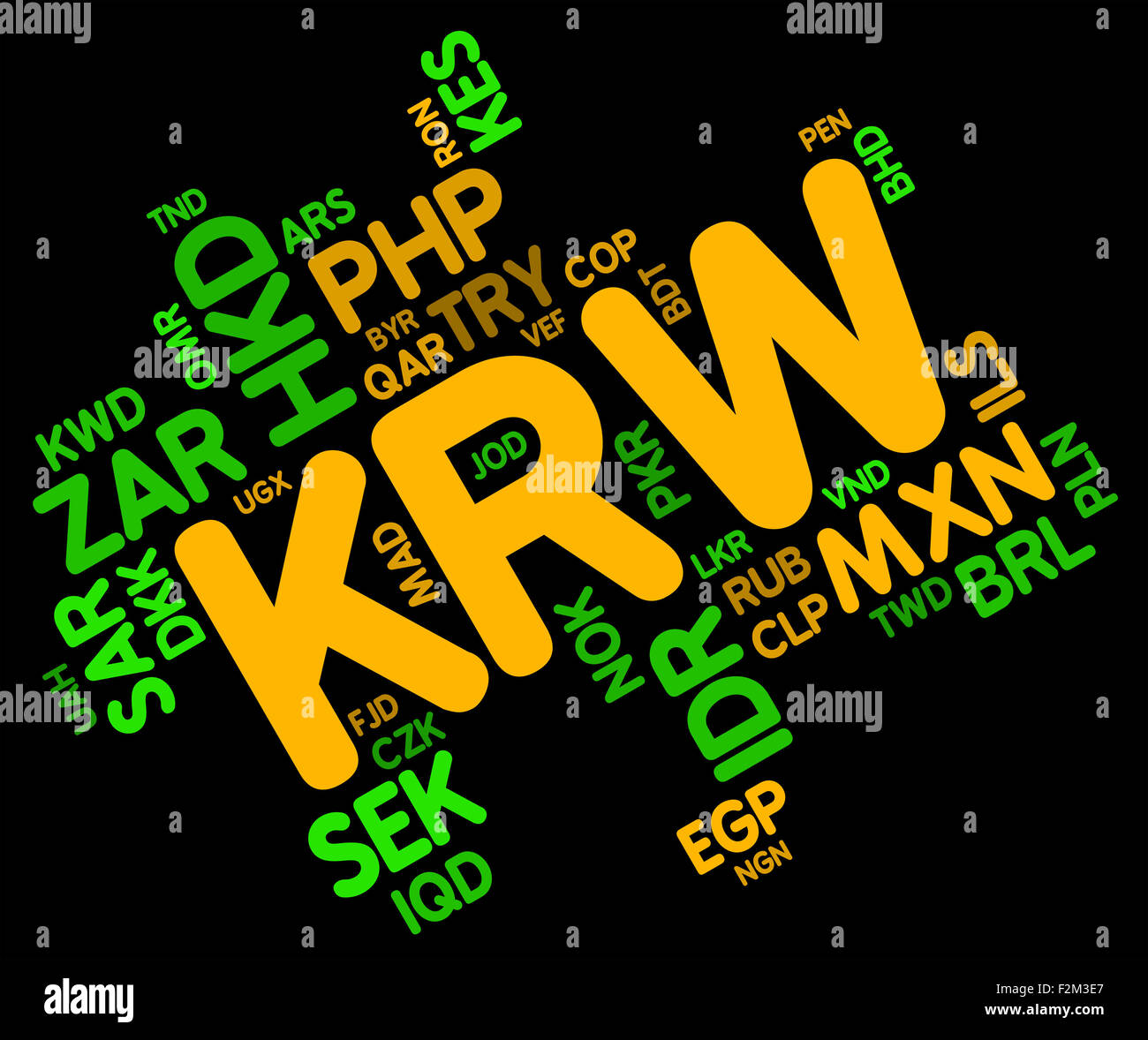 Krw Currency Meaning South Korean Wons And South Korean Wons Stock Photo