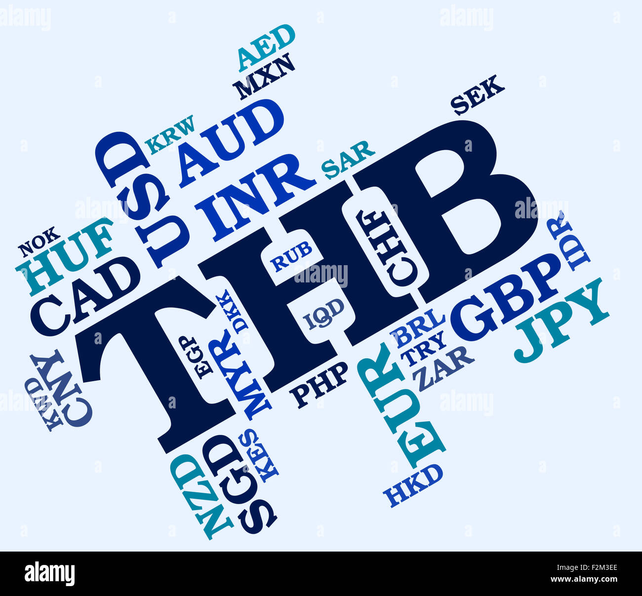 Thb Currency Representing Exchange Rate And Market Stock Photo - Alamy