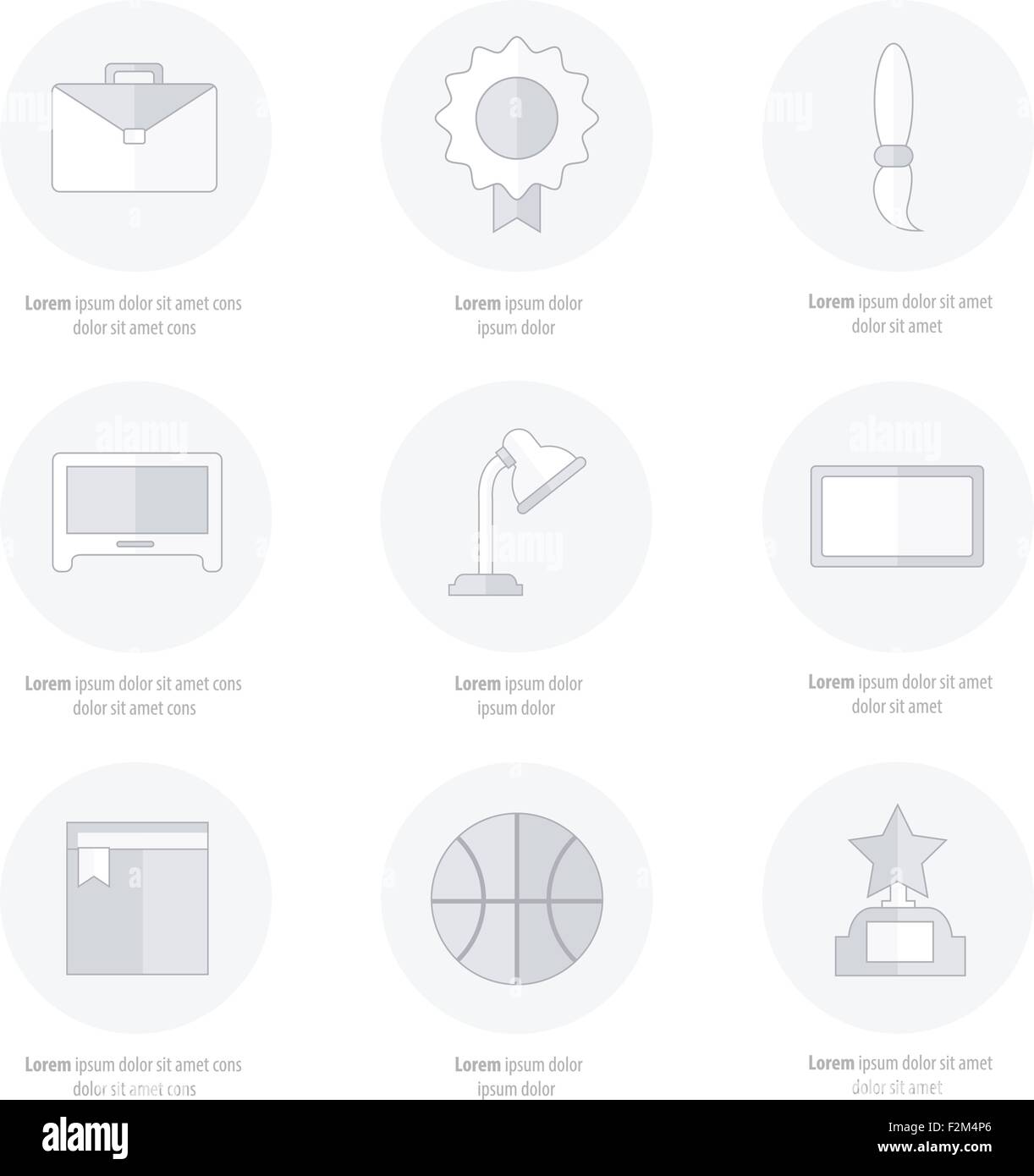 Set of flat school and education icons set line icons styles Stock ...