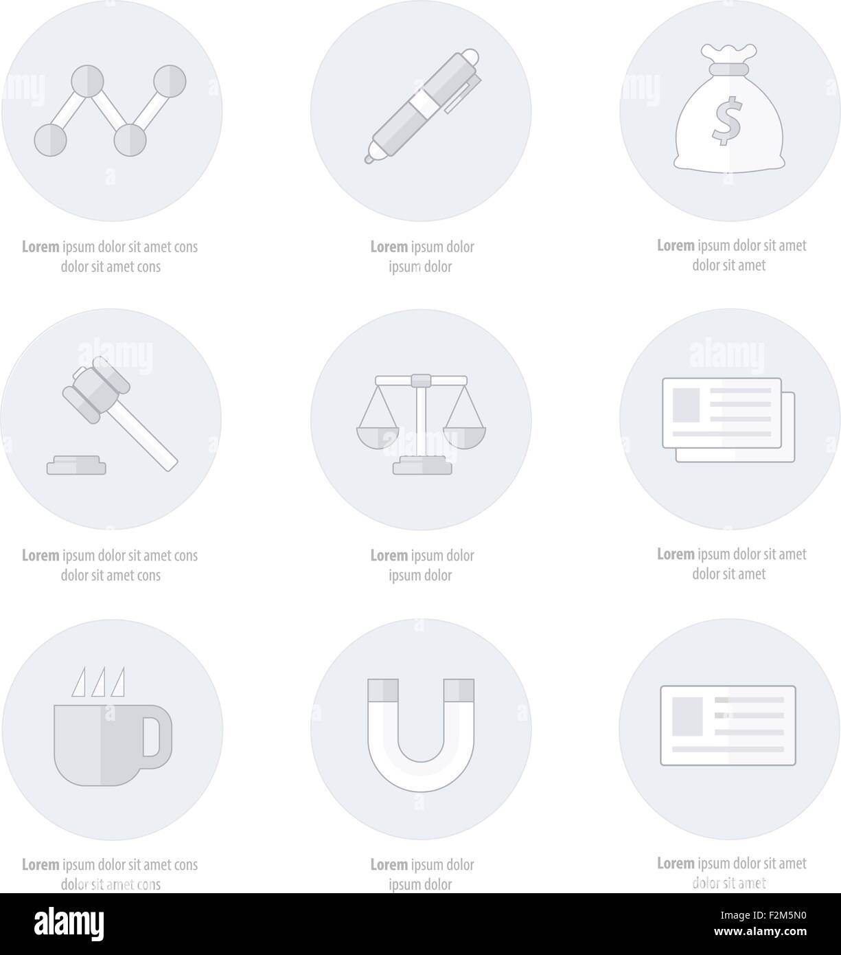 Office icons flat design Line icons style Stock Vector Image & Art - Alamy