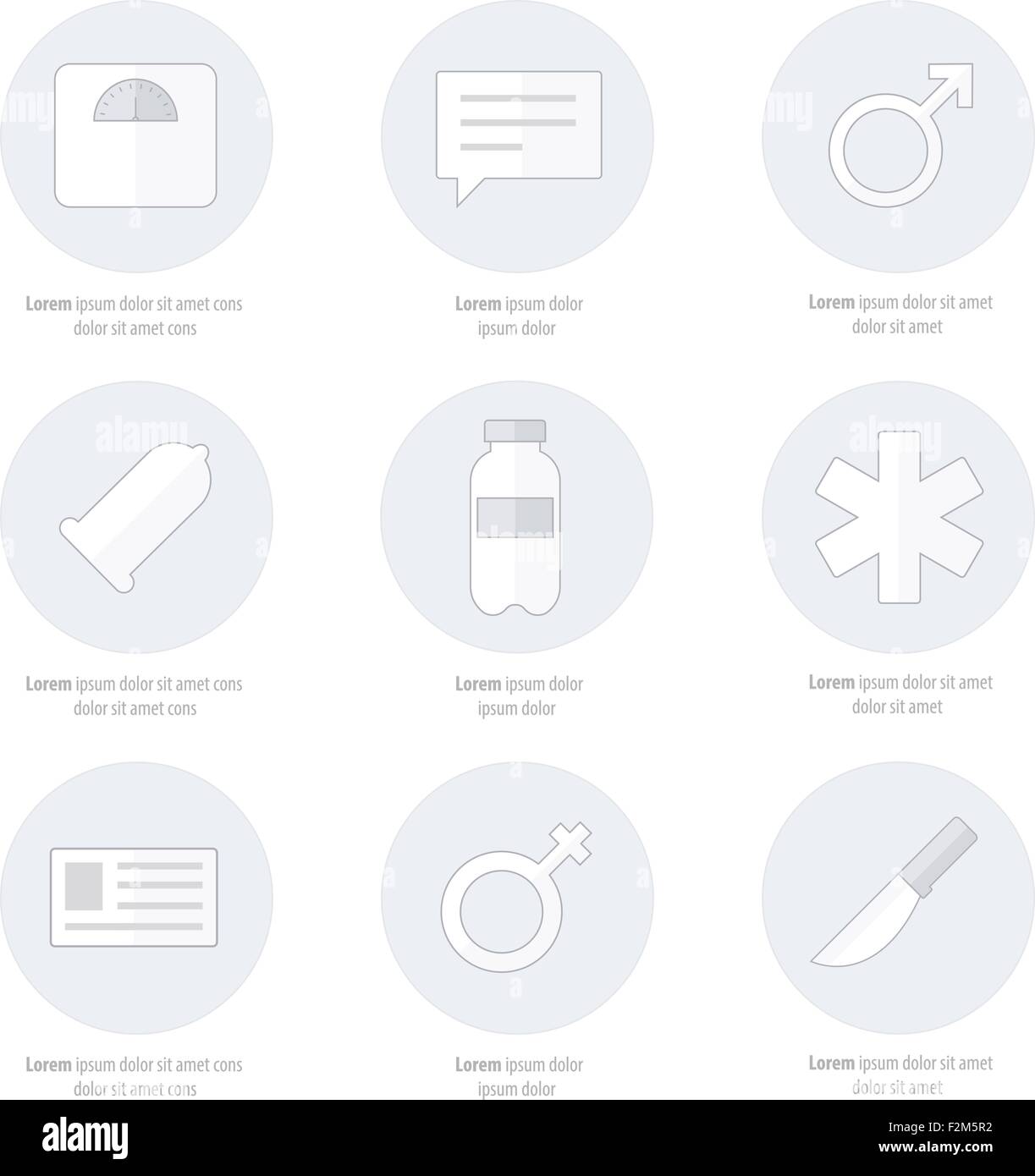 medical Flat Icons Vector Design. line icons styles Stock Vector Image ...