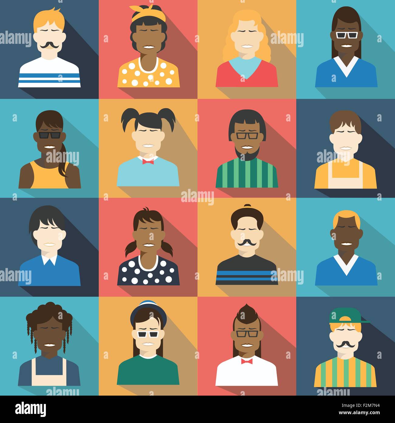 avatar hipster teen set Stock Vector Image & Art - Alamy