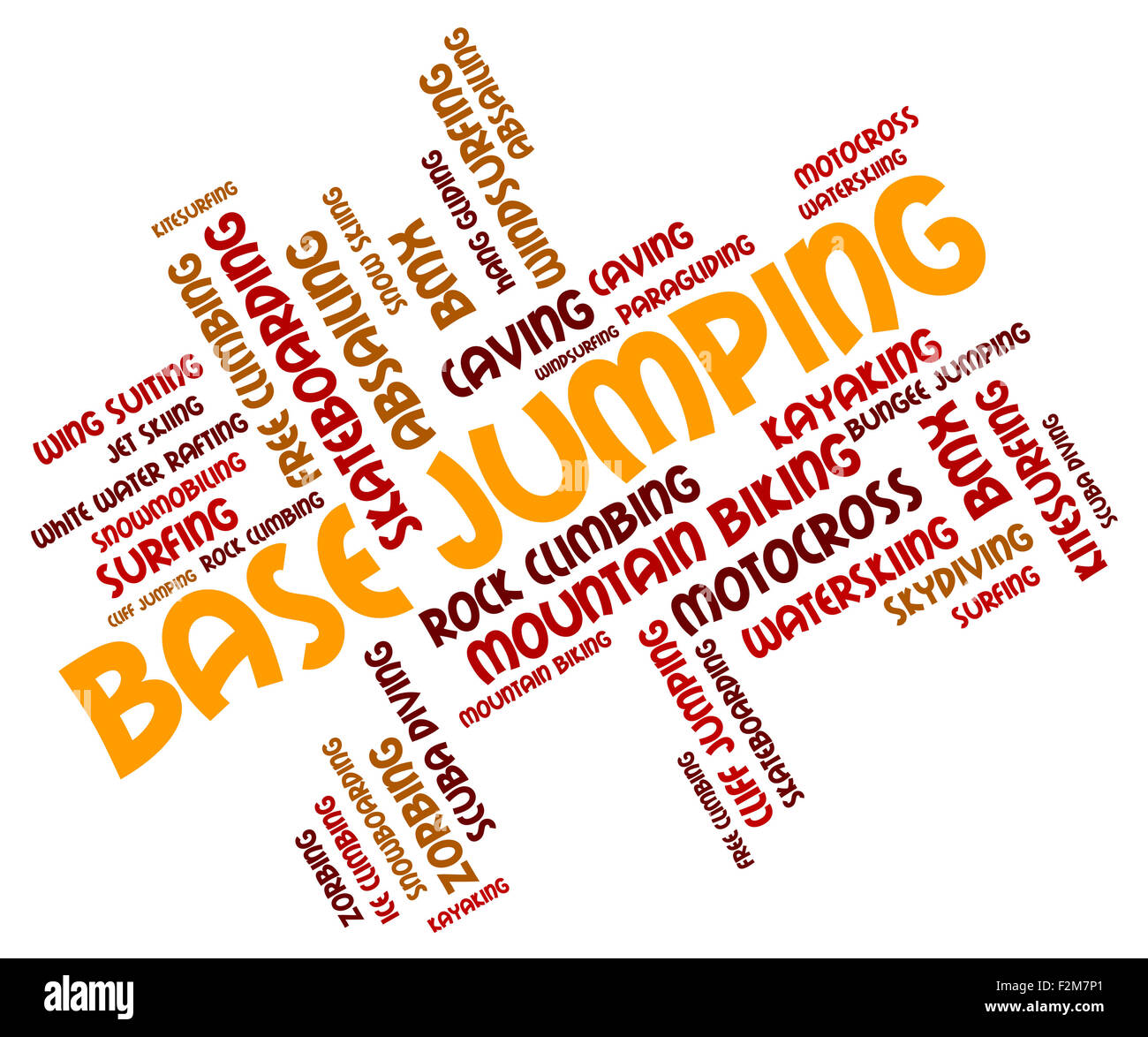 Base Jumping Meaning BaseJumping Word And Parachuting Stock Photo Alamy