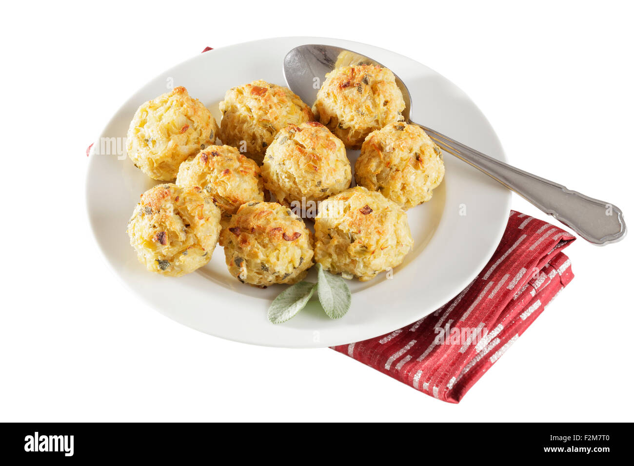 Freshly baked sage and onion stuffing balls stock photo alamy