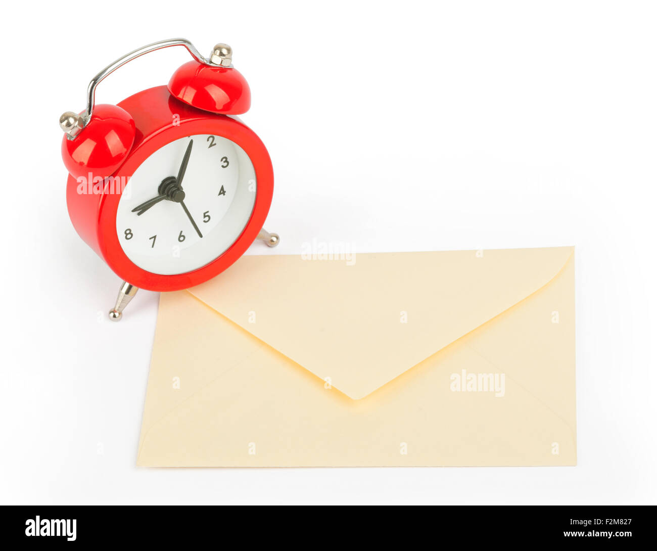 Alarm clock with envelope Stock Photo - Alamy