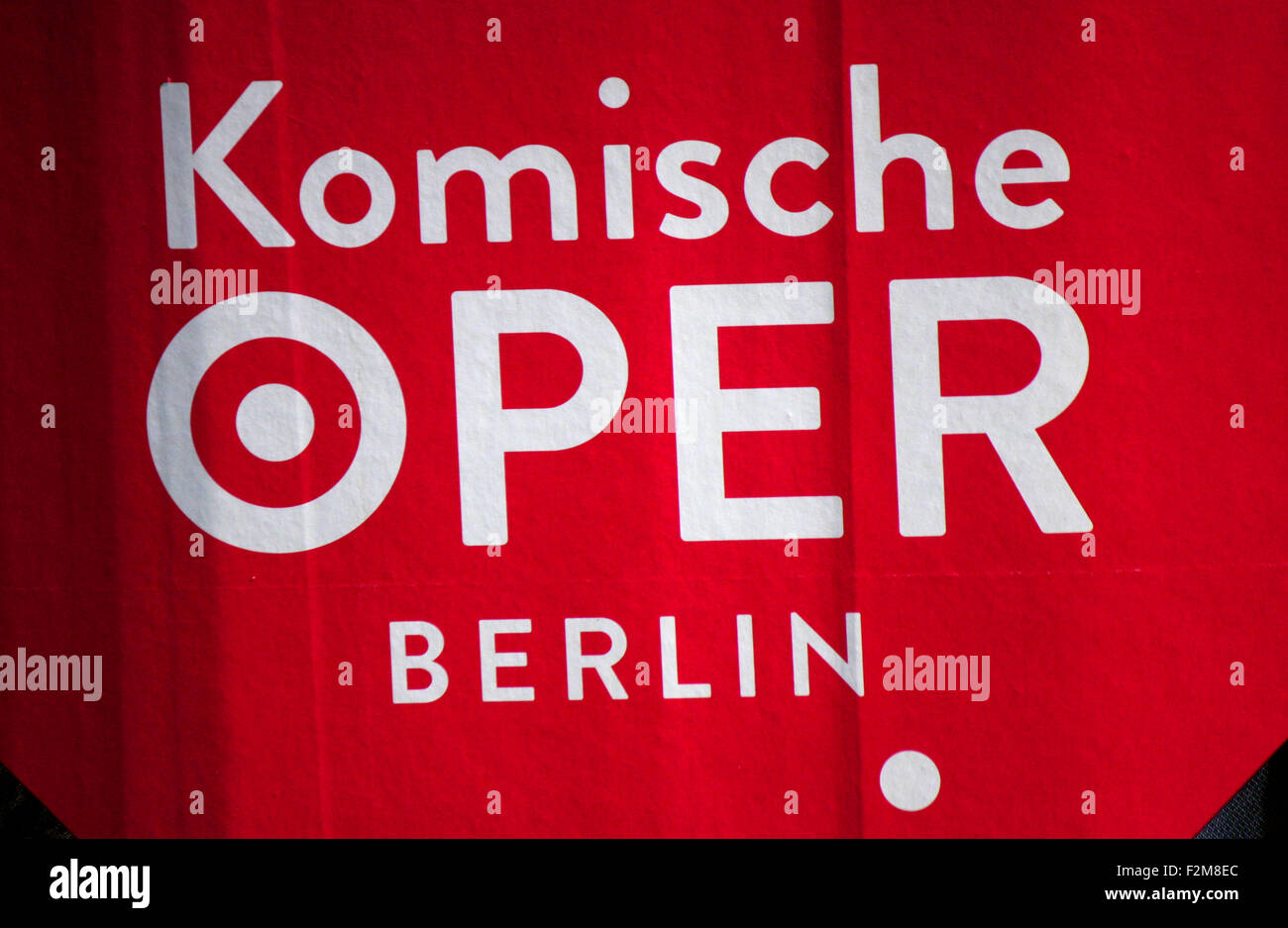 Logo der 'Komischen Oper Berlin', Berlin. Stock Photo