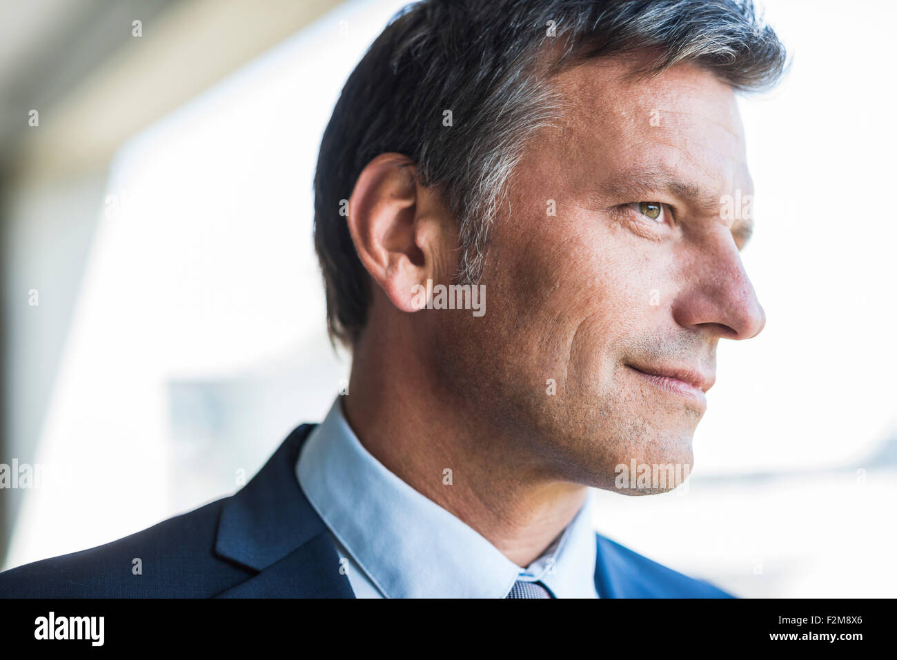 Mature businessman smiling confidently, portrait Stock Photo