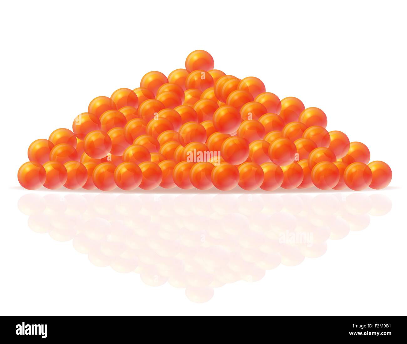 red caviar vector illustration isolated on white background Stock Vector
