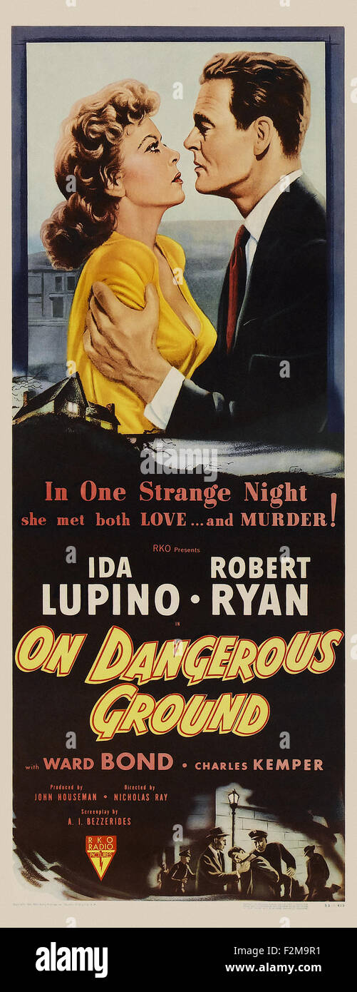 On Dangerous Ground (1952) - Movie Poster Stock Photo