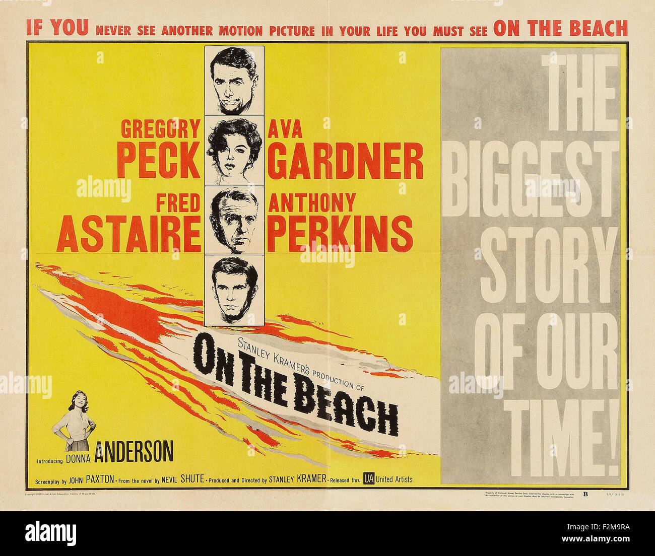 On the Beach (1959) - Movie Poster Stock Photo