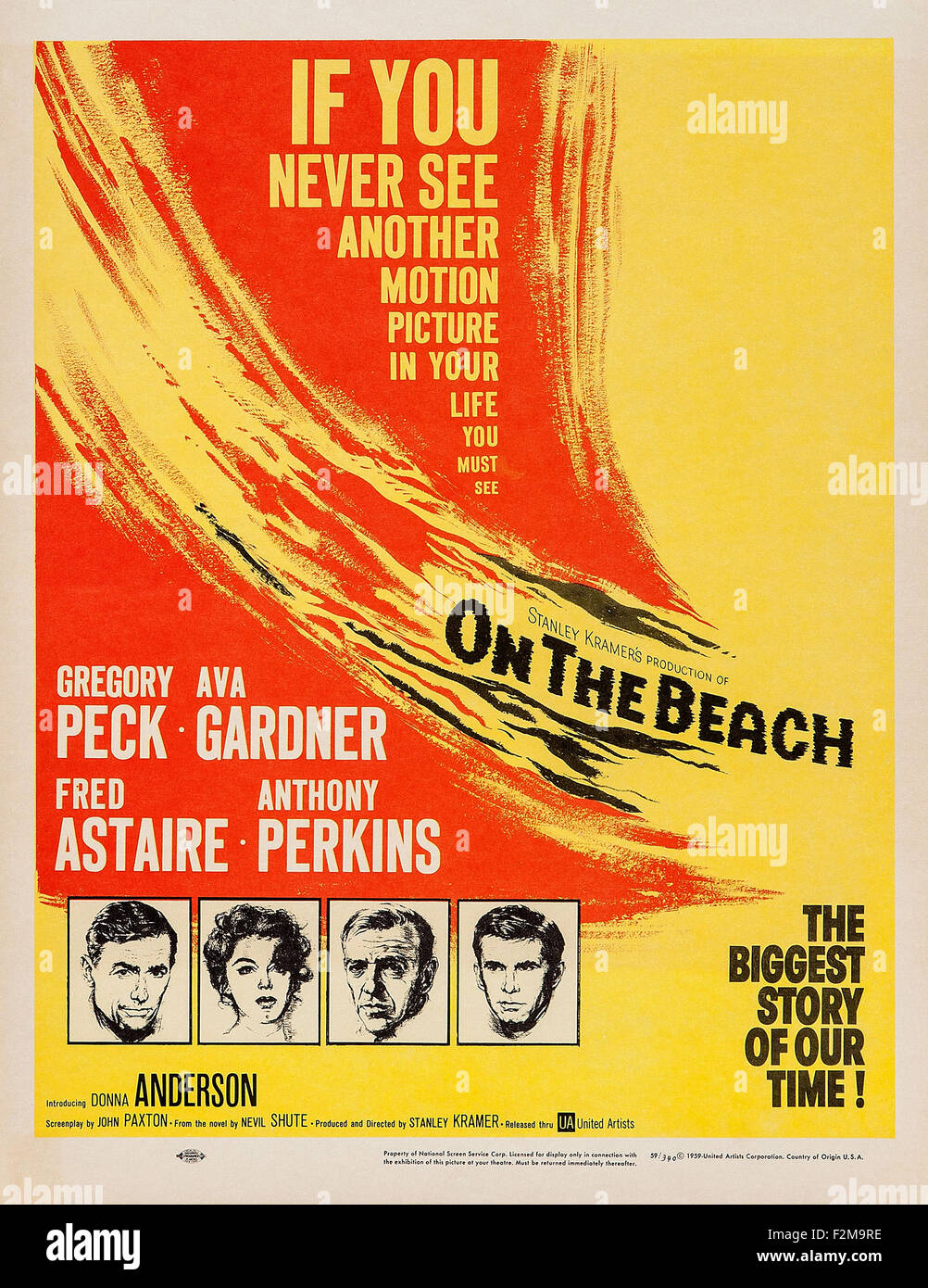 On the Beach (1959) - Movie Poster Stock Photo