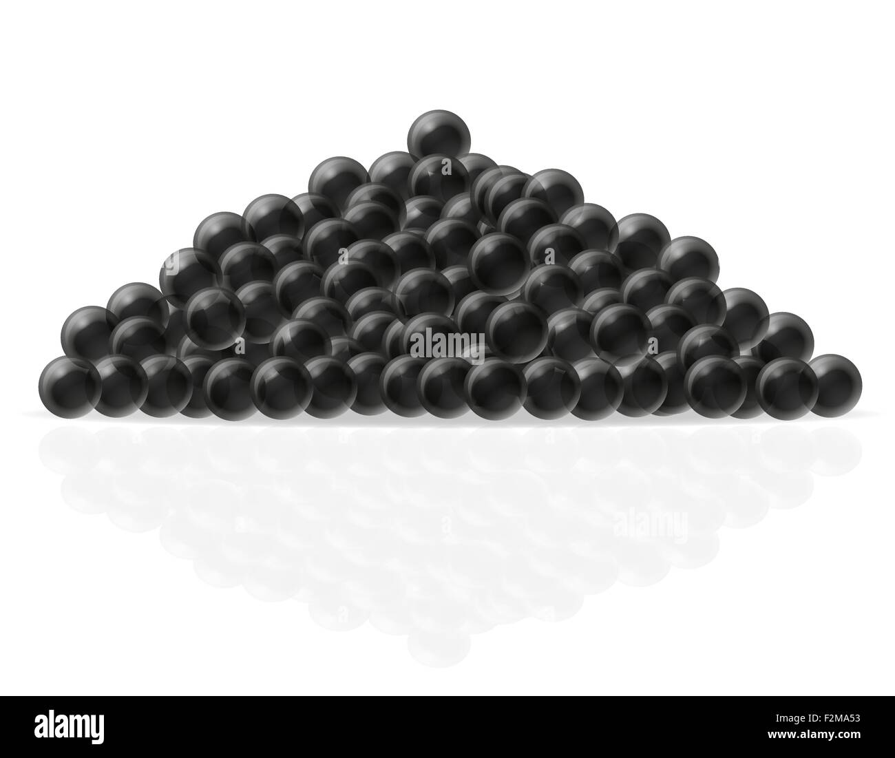 black caviar vector illustration isolated on white background Stock Vector