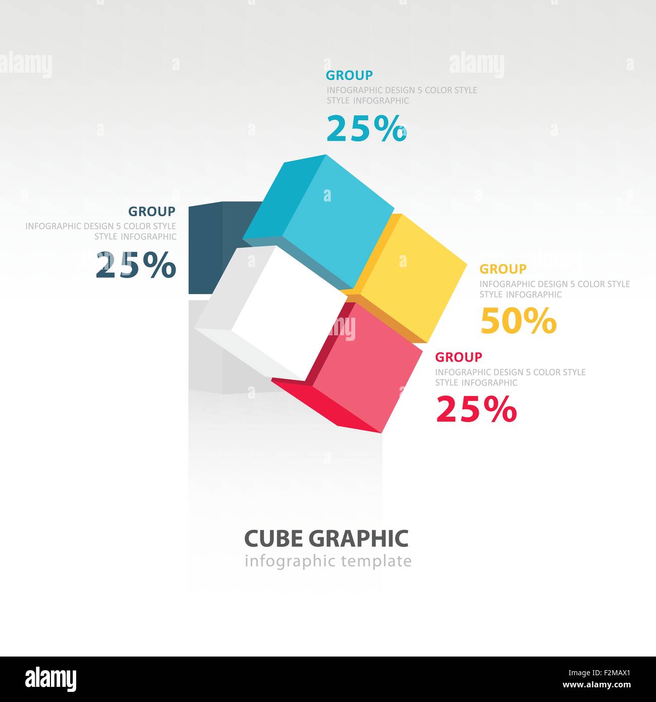 rotate cube infographic template 4 color Stock Vector Image & Art - Alamy