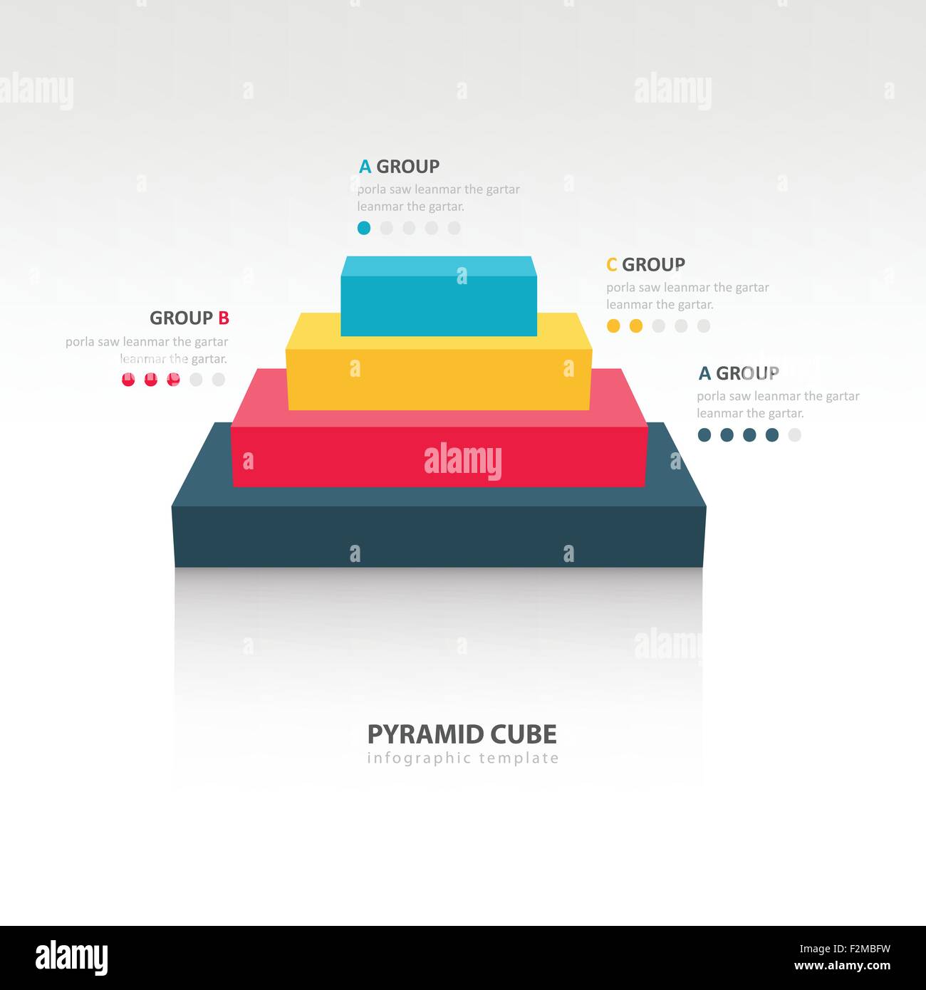 Business Infographics pyramid cube 4 color Stock Vector Image & Art - Alamy