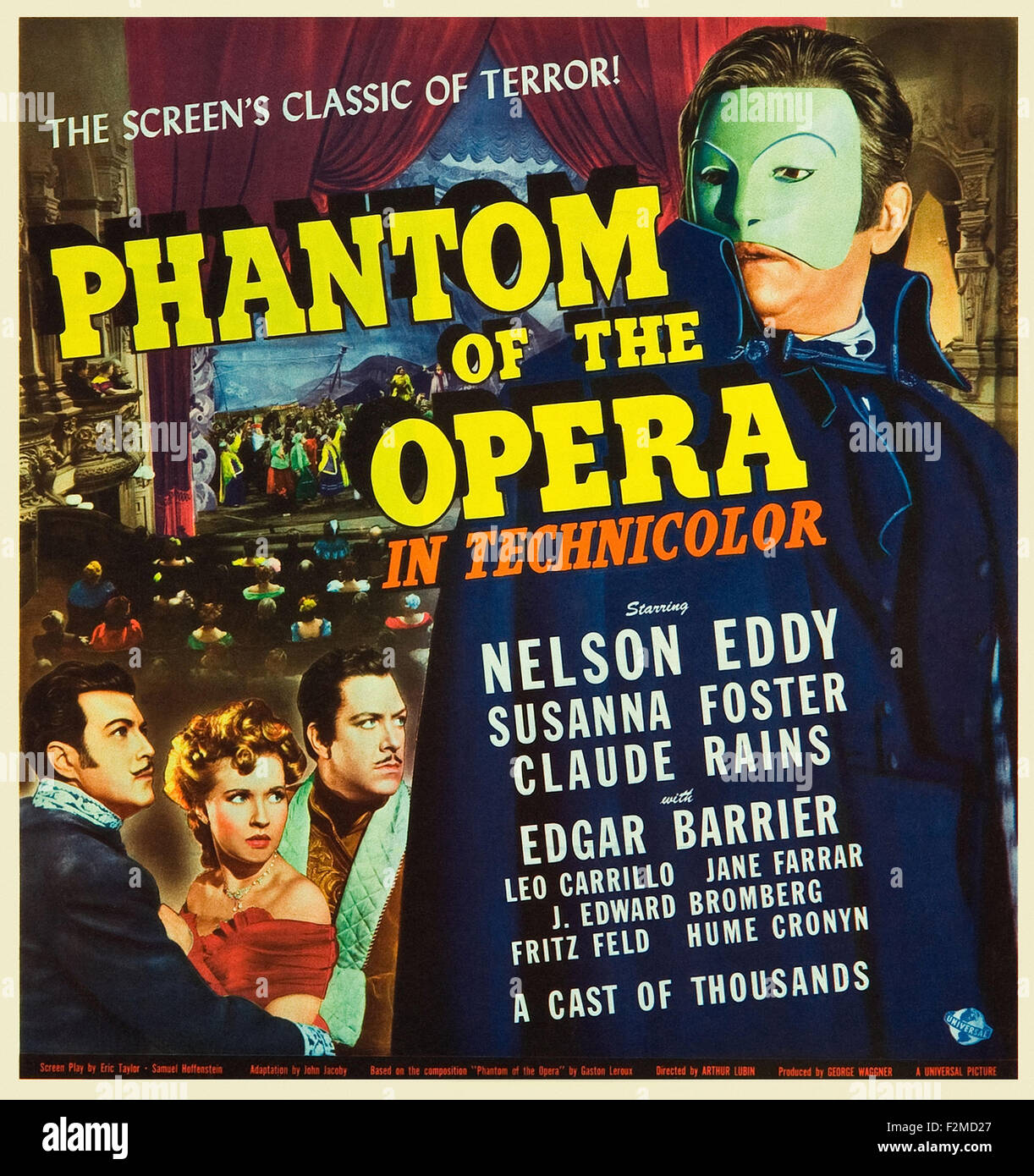 Phantom of the Opera (1943) - Movie Poster Stock Photo