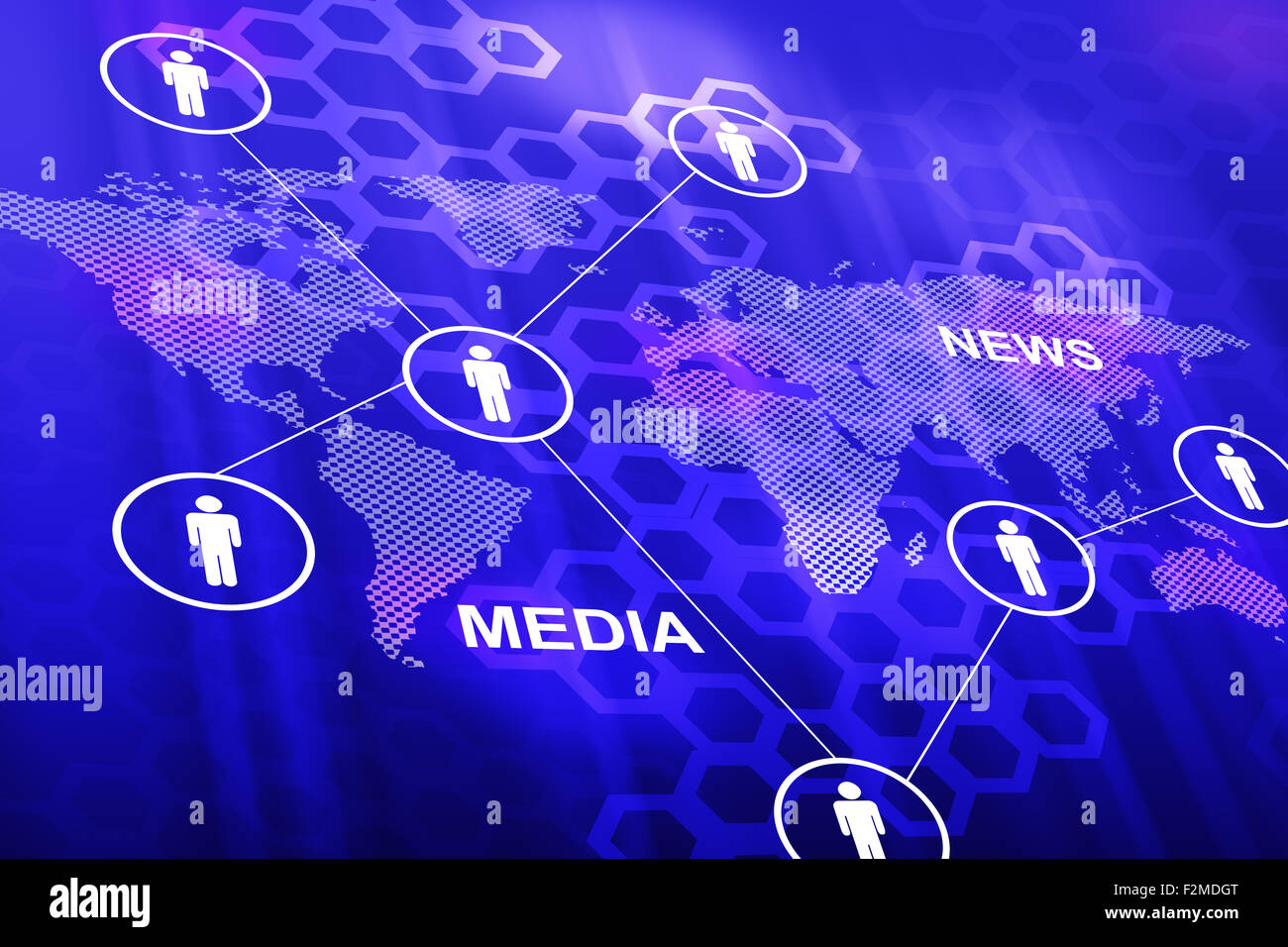Abstract blue background with world map Stock Photo - Alamy