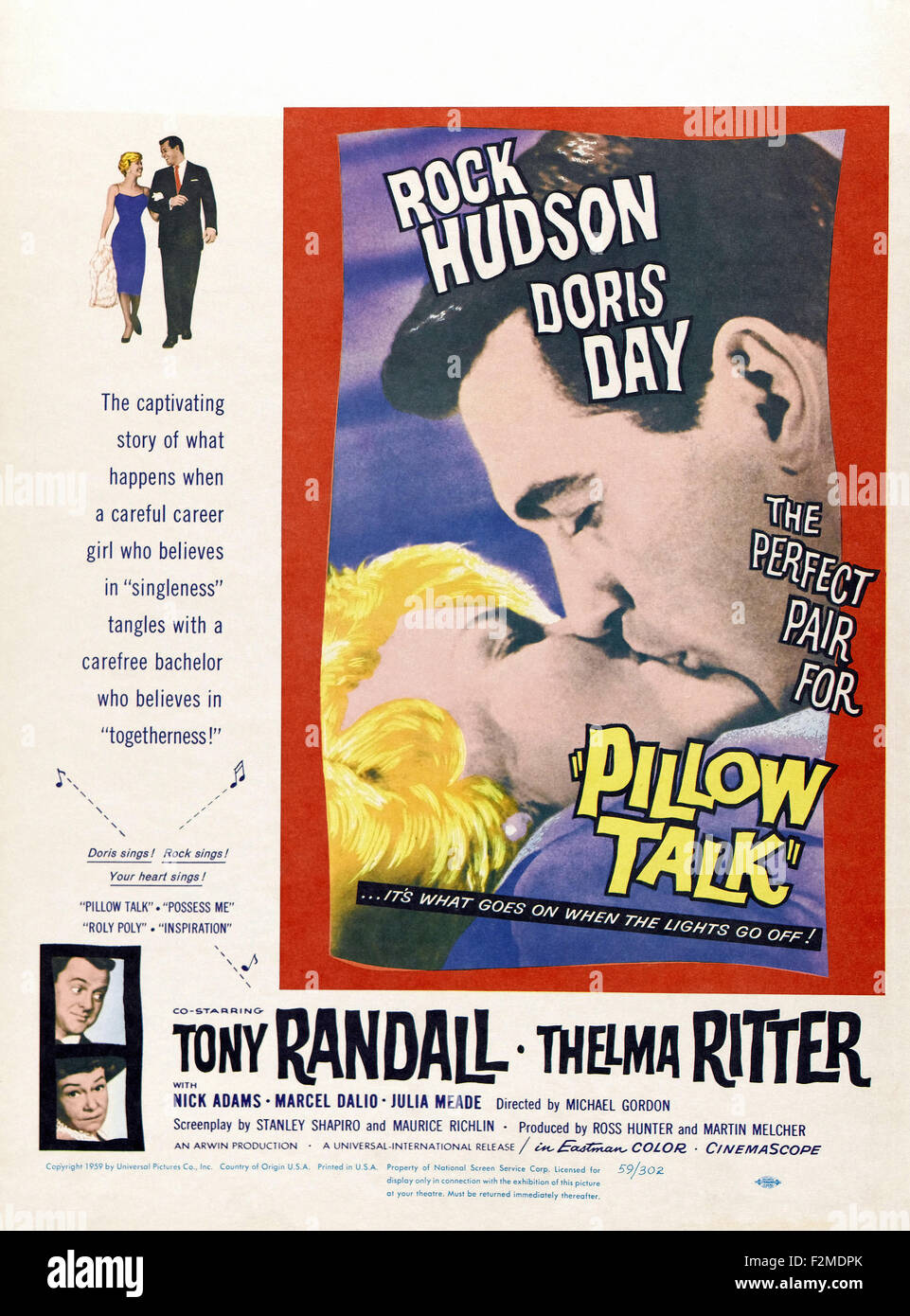 Pillow Talk Movie Poster Stock Photo Alamy