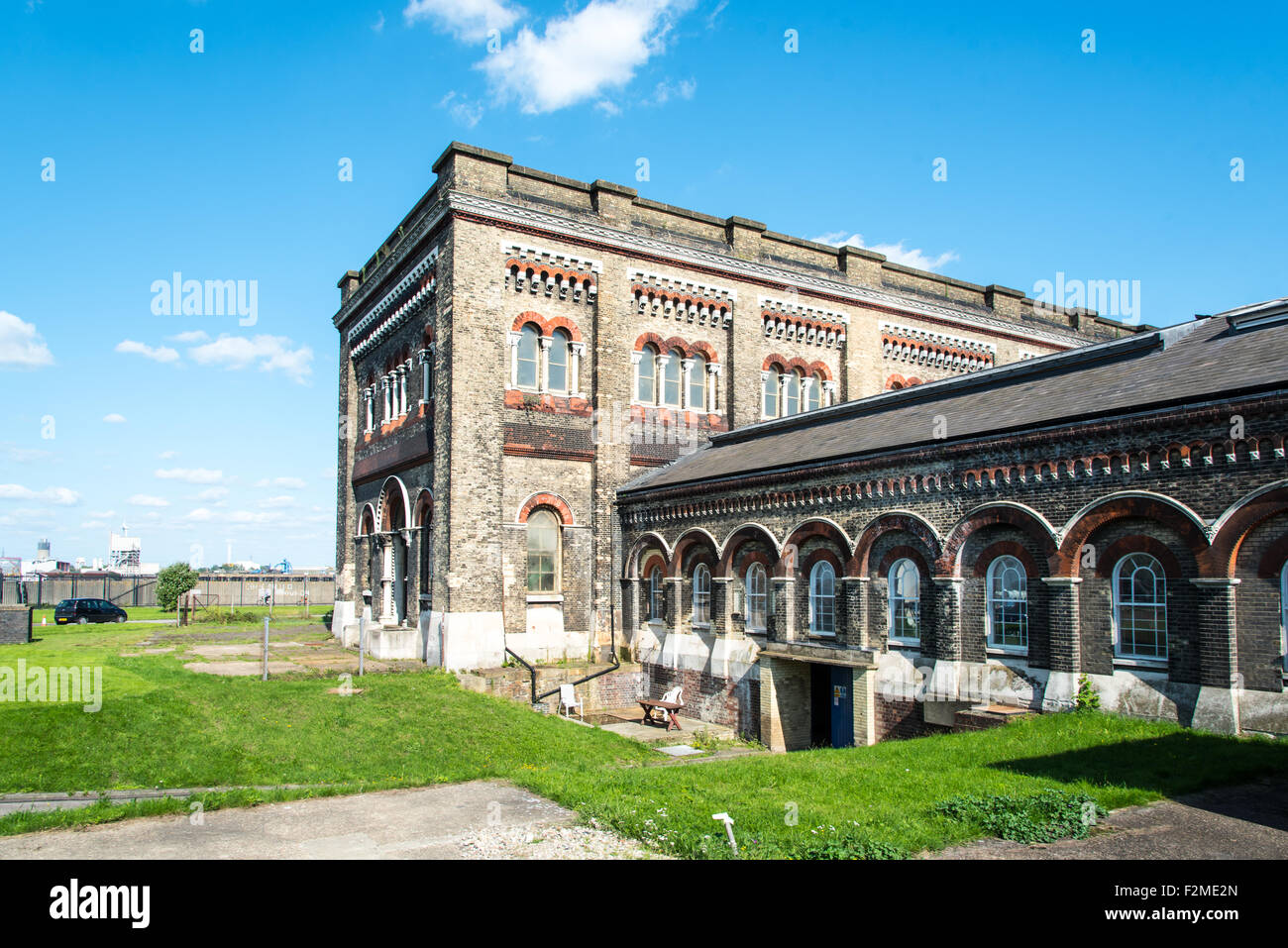 Exterior of the Crossness Sewage Pumping Station, Bexley, London. Stock Photo