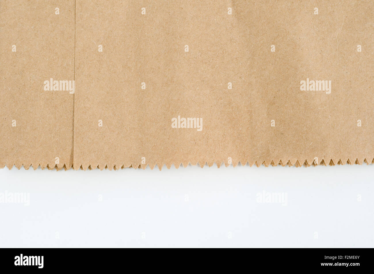 brown kraft paper grocery bag detail Stock Photo
