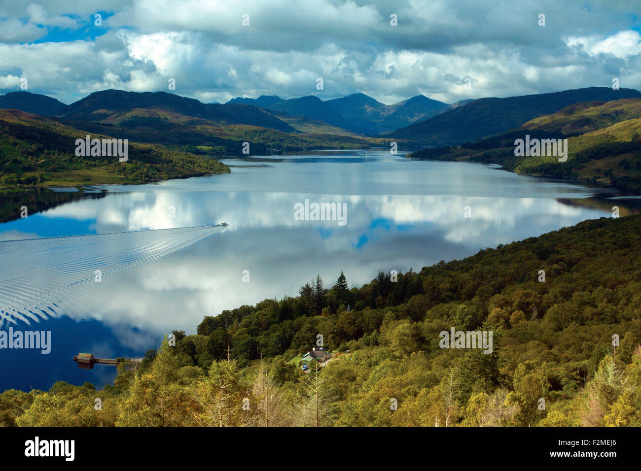 The Arrochar Alps and Loch Katrine, Loch Lomond and the Trossachs National Park, Stirlingshire Stock Photo