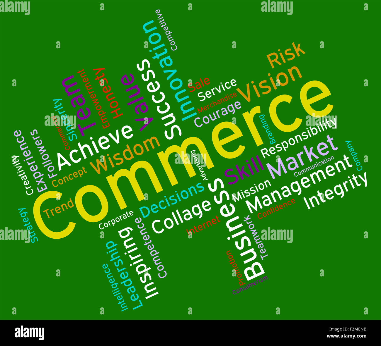 Commerce words hi-res stock photography and images - Alamy