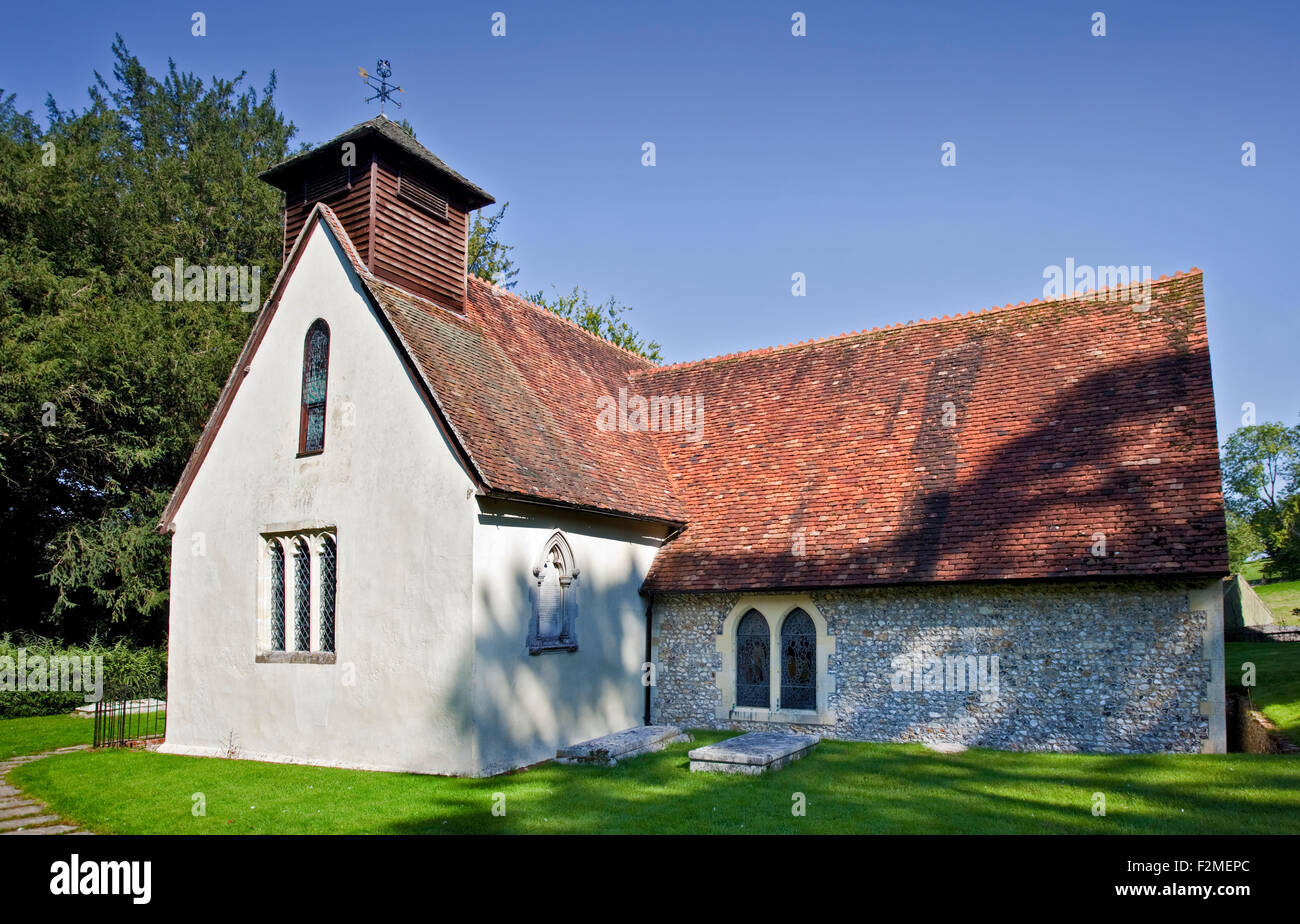 St Simon and St Jude Church, Bramdean, Hampshire, England Stock Photo