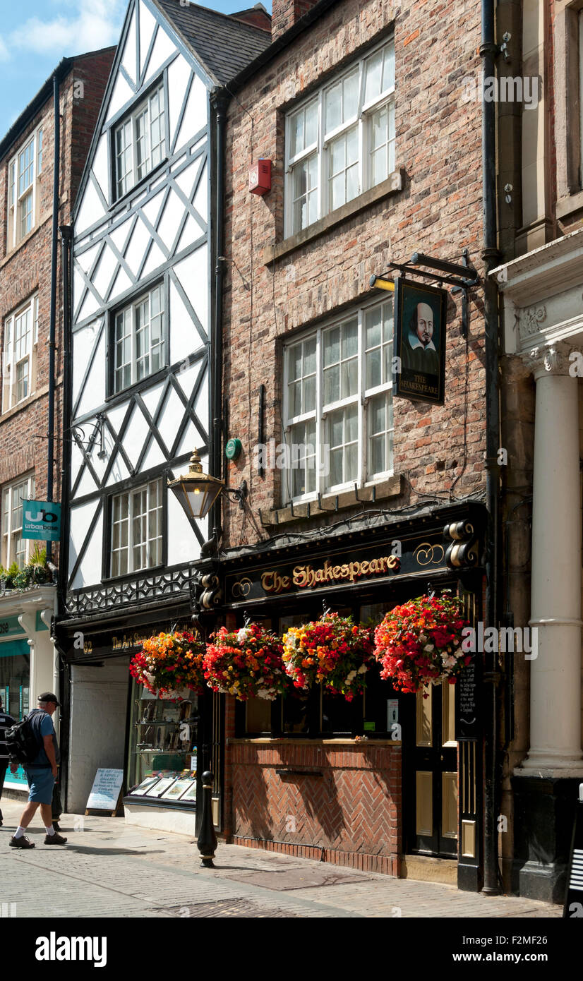 The Shakespeare pub, Saddler Street, Durham City, England, UK Stock Photo