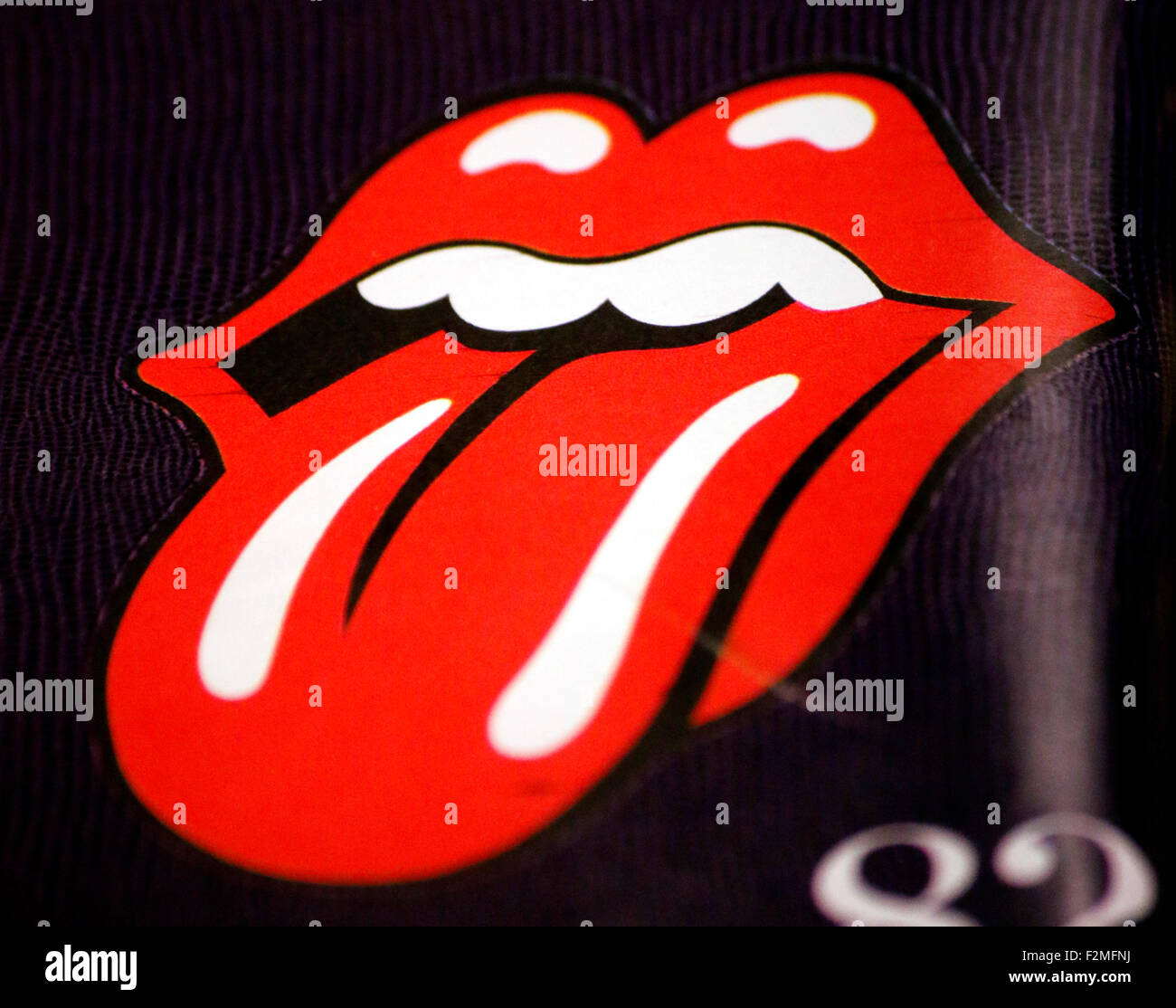 das Logo der 'Rolling Stones'. Stock Photo