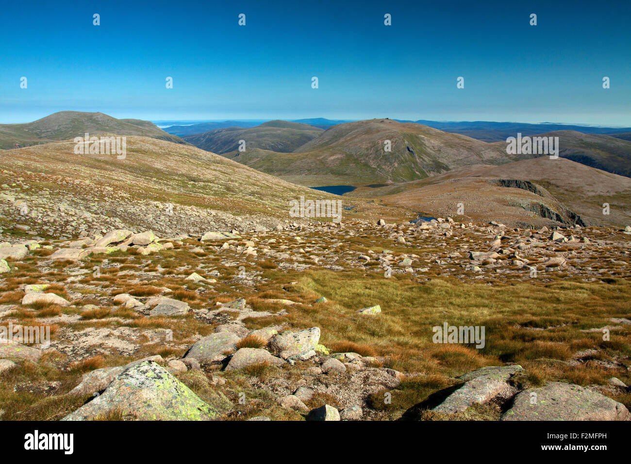 Beinn Mheadhoin and Cairn Gorm from Ben Macdui, Cairngorm National