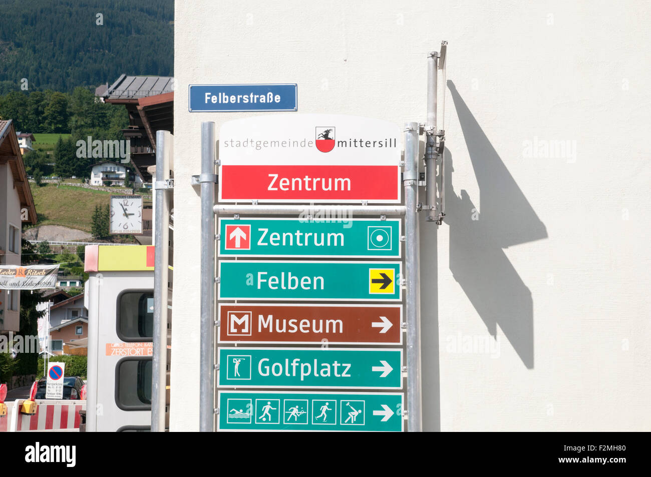 Austria, Tyrol, Mittersill town centre Stock Photo