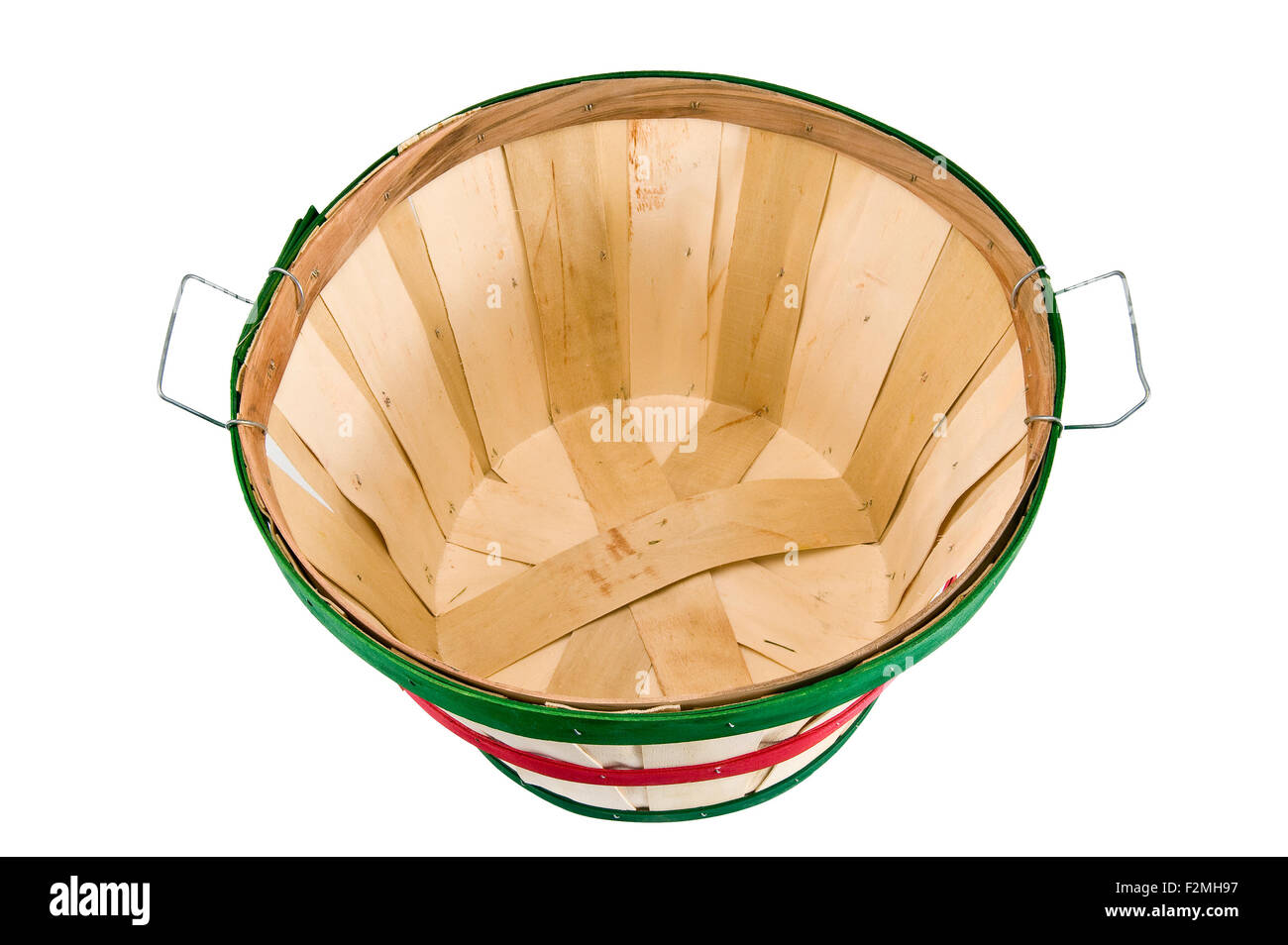 Big Empty Bushel Basket Isolated On White Stock Photo Alamy