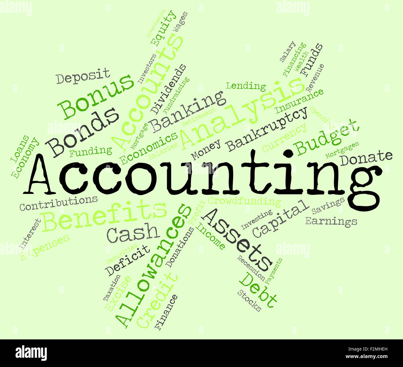 Accounting Words Showing Balancing The Books And Wordcloud Taxes Stock