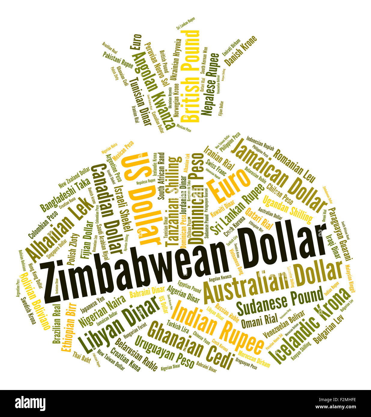 Zimbabwean Dollar Representing Foreign Currency And Exchange Stock