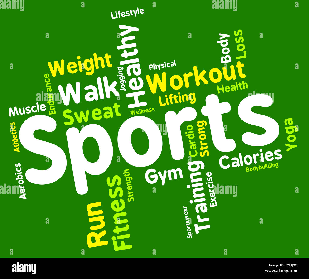 Sports Word Meaning Physical Activity And Sporting Stock Photo Alamy