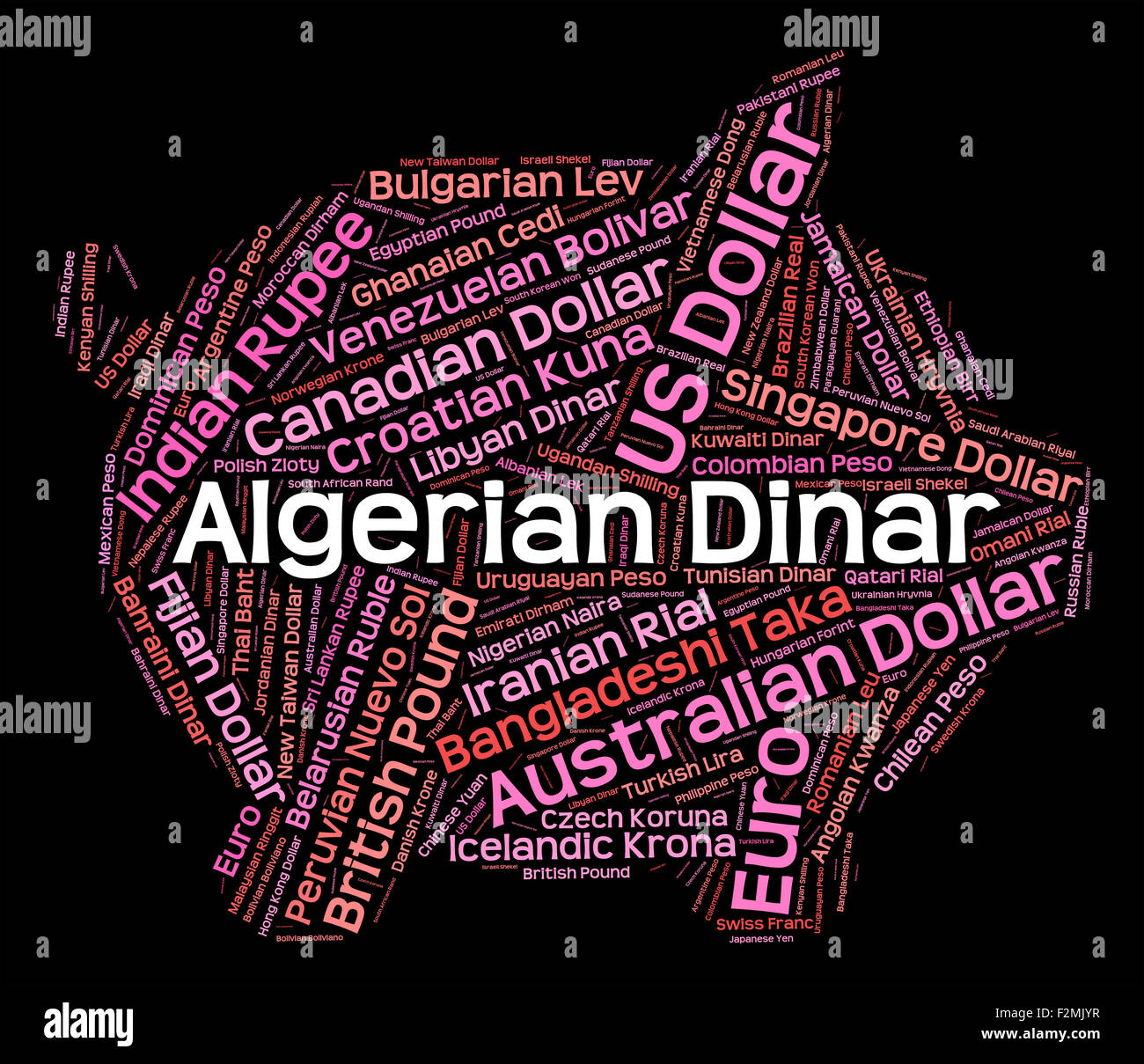 Algerian Dinar Showing Worldwide Trading And Banknotes Stock Photo Alamy