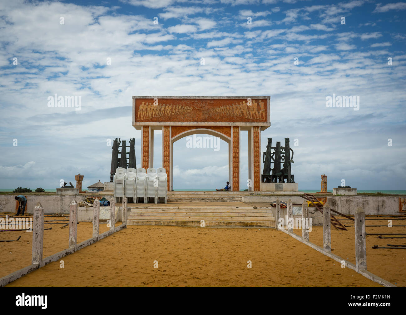 Benin, West Africa, Ouidah, memorial at door of no return, major slave