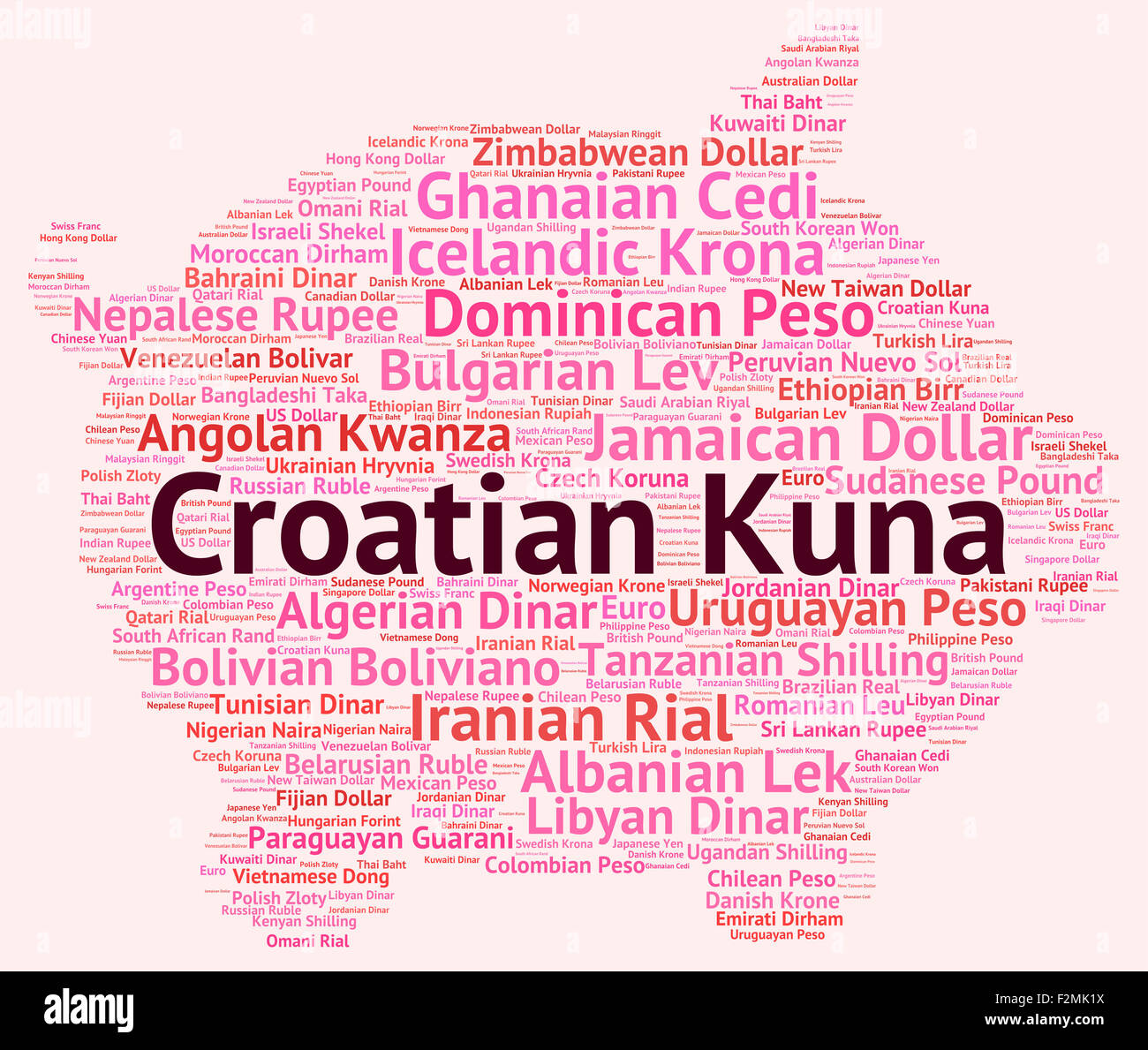 Croatian Kuna Showing Exchange Rate And Currency Stock Photo Alamy