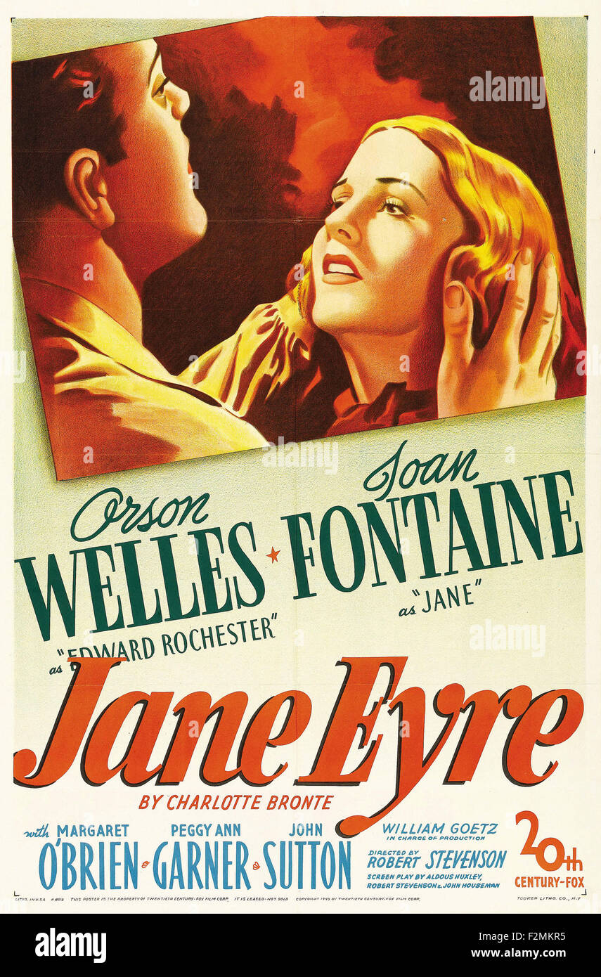 Jane Eyre (1944) 01 - Movie Poster Stock Photo