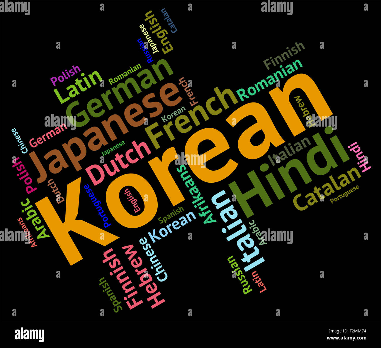 Korean Language Meaning Communication Word And Speech Stock Photo - Alamy