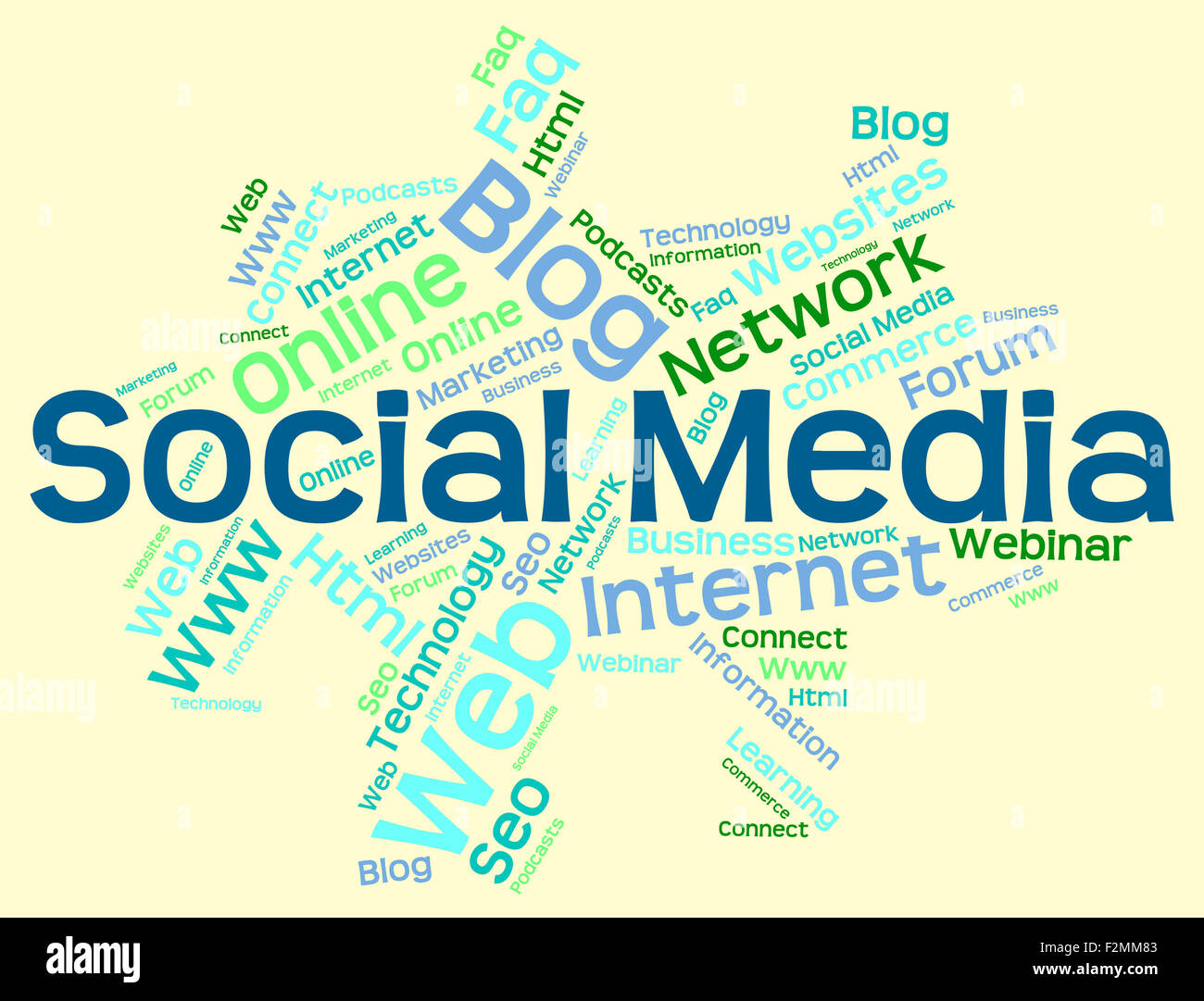 Social Media Representing Online Blogs And Blogging Stock Photo