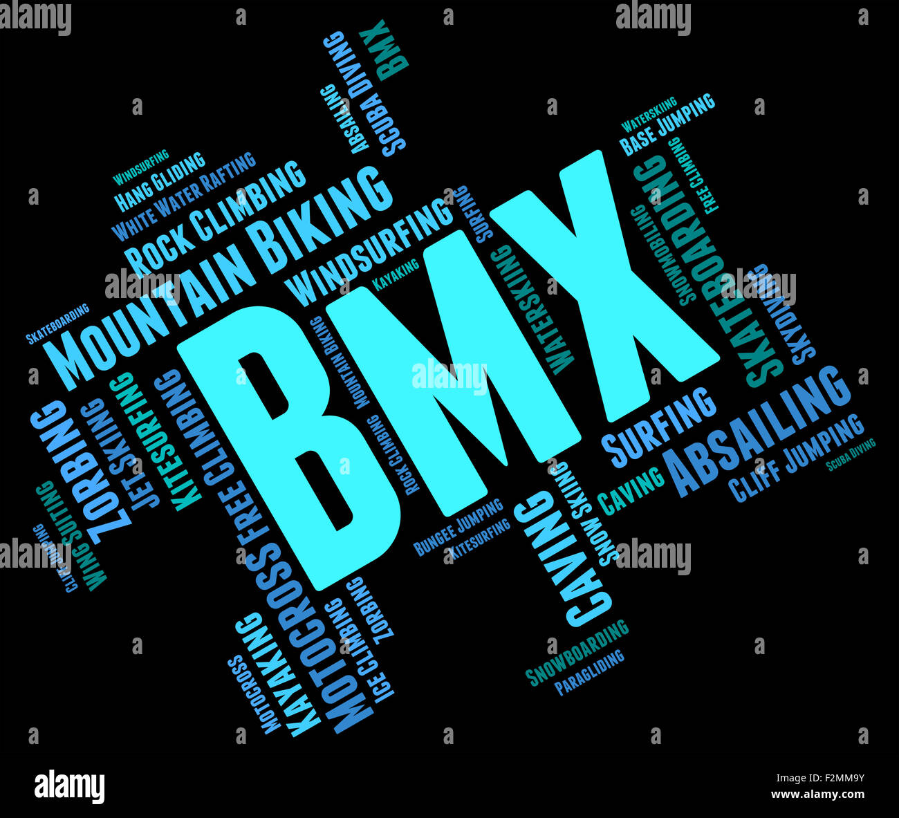 Bmx Bike Words Meaning Cycling Cyclist And Activity Stock Photo Alamy