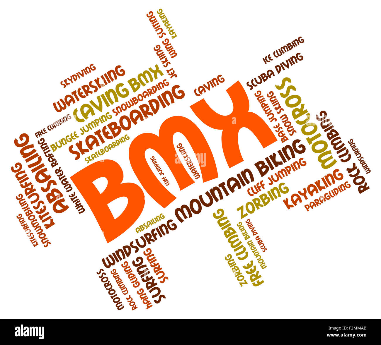 Bmx Bike Words Showing Bicycle Text And Riding Stock Photo Alamy