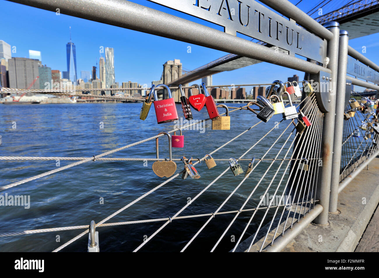 Brooklyn bridge manhattan side tower hires stock photography and