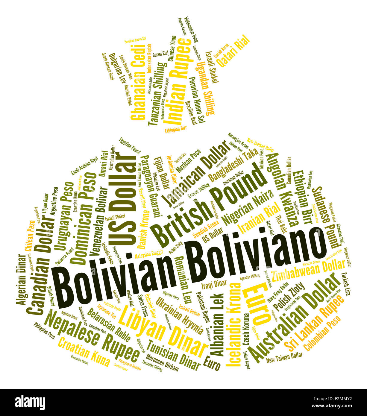 Bolivian Boliviano Showing Foreign Currency And Exchange Stock Photo