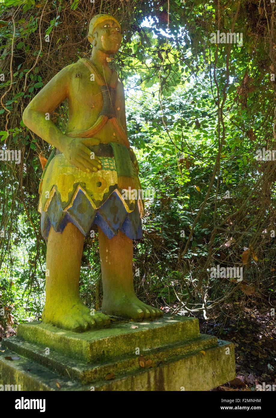 Benin, West Africa, Ouidah, deity figure in kpasse sacred forest Stock Photo