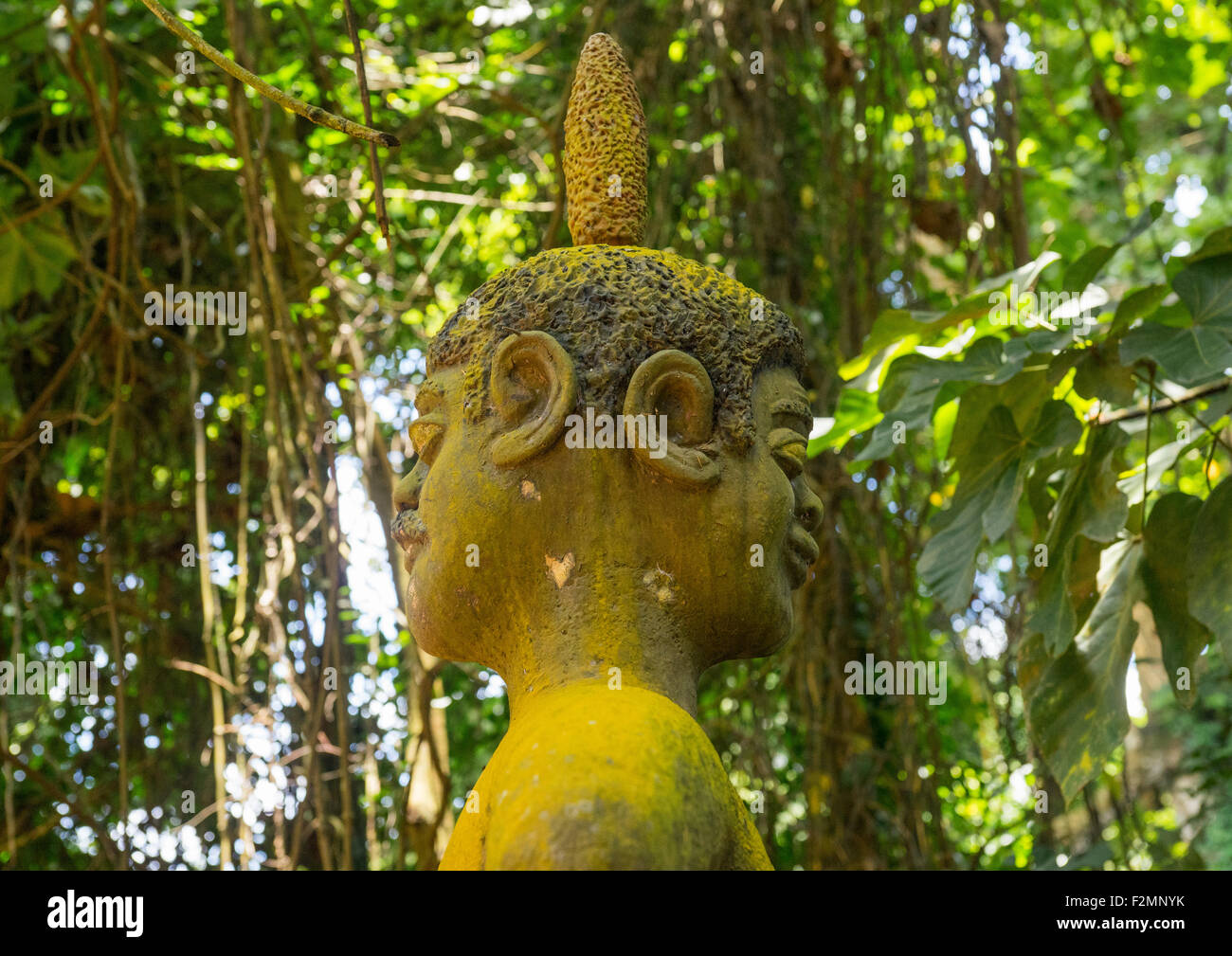 Benin, West Africa, Ouidah, deity figure in kpasse sacred forest Stock Photo